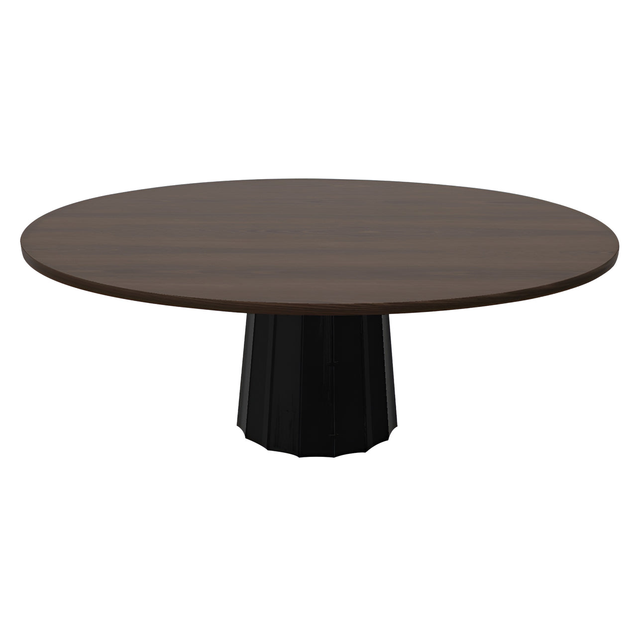 Container Oval Table: Small + Bodhi Cover + Cinnamon Stained + Black
