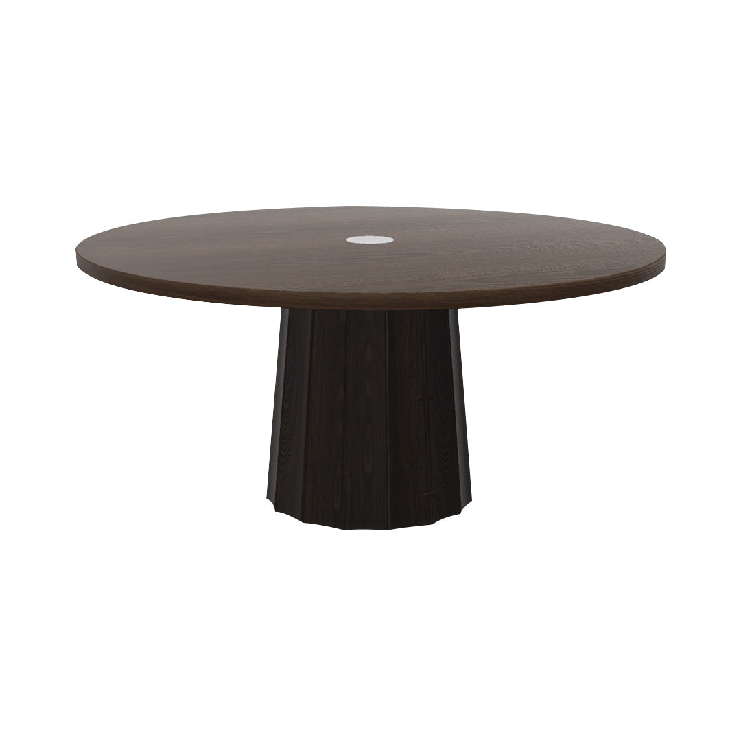 Container Round Table: Extra Large + Bodhi Cover + Cinnamon Stained with Hole + Wenge