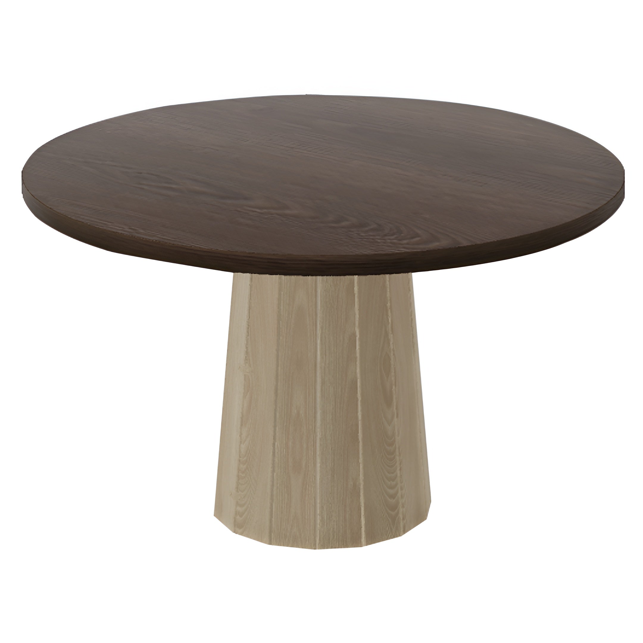 Container Round Table: Medium + Bodhi Cover + Cinnamon Stained + White Wash