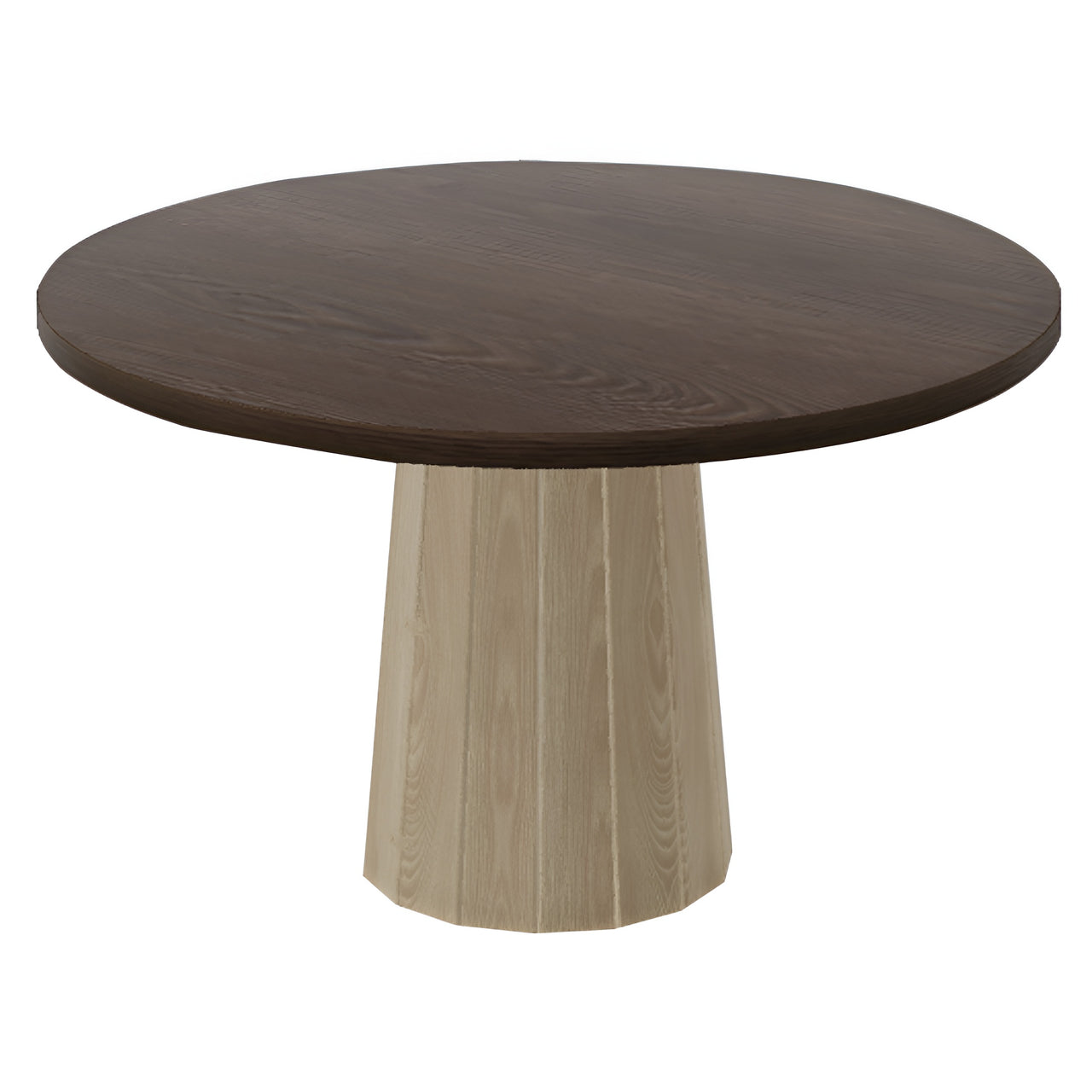 Container Round Table: Medium + Bodhi Cover + Cinnamon Stained + White Wash