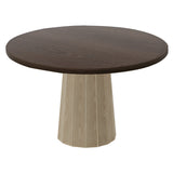 Container Round Table: Medium + Bodhi Cover + Cinnamon Stained + White Wash