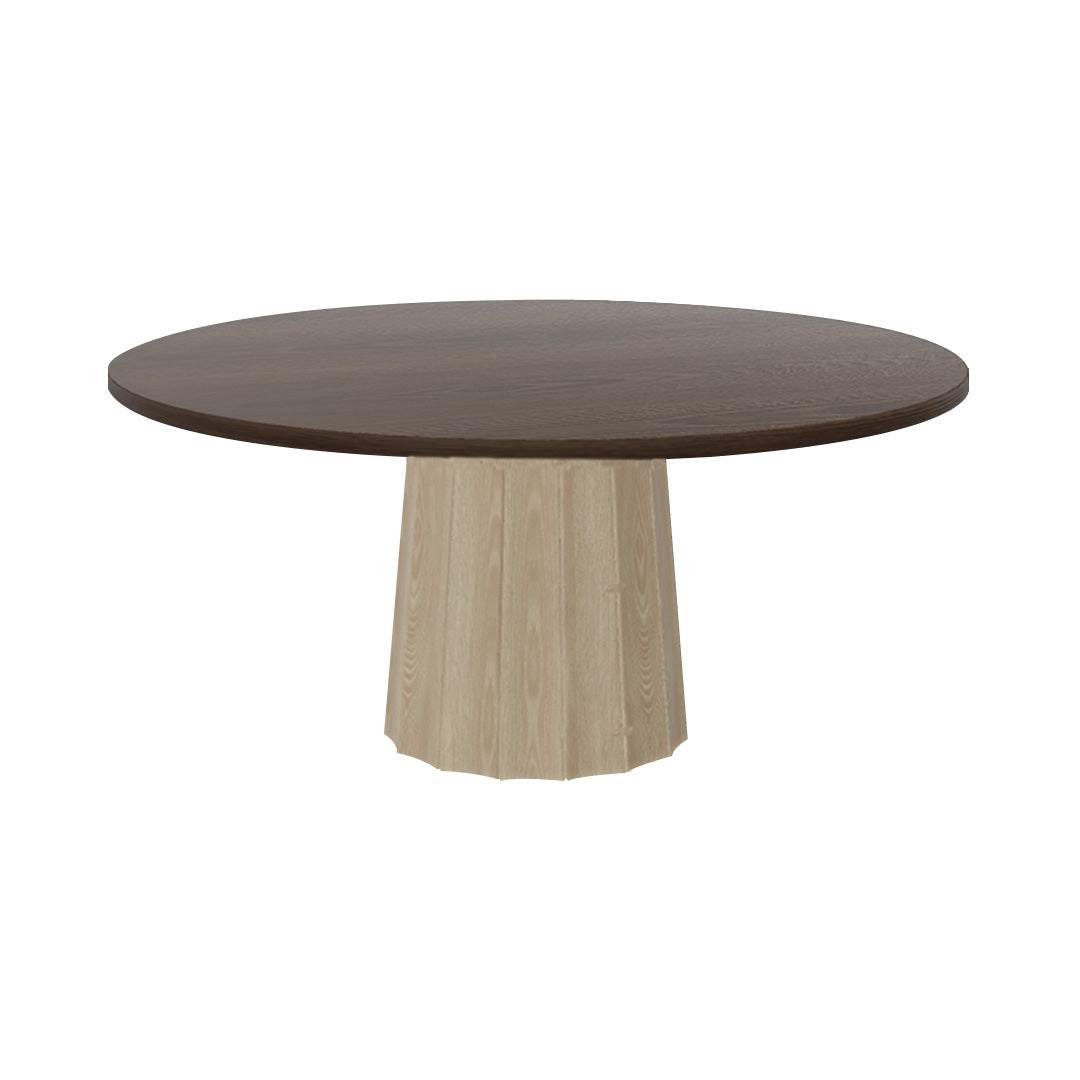 Container Round Table: Extra Large + Bodhi Cover + Cinnamon Stained + White Wash