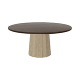 Container Round Table: Extra Large + Bodhi Cover + Cinnamon Stained + White Wash