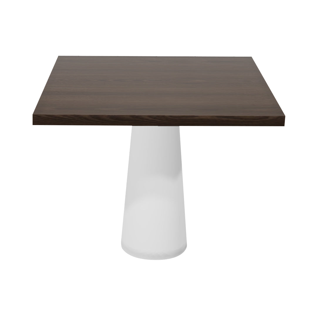 
Container Square Table: Large + Cable Feed + Cinnamon Stained + White