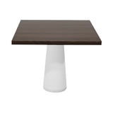 
Container Square Table: Large + Cable Feed + Cinnamon Stained + White