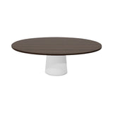 Container Oval Table: Small + Cinnamon Stained + White