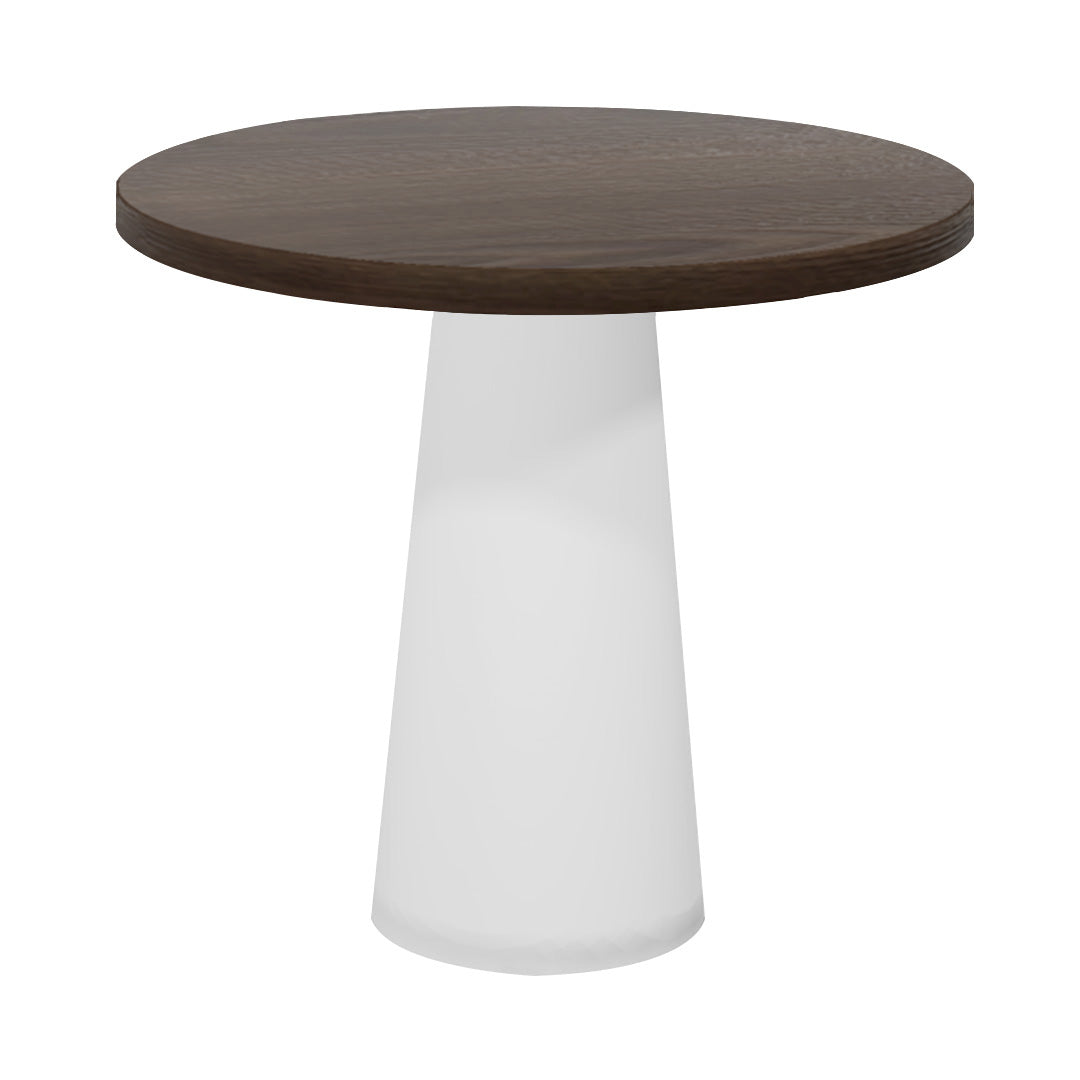 Container Round Table: Extra Small + Cinnamon Stained + White
