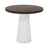 Container Round Table: Extra Small + Cinnamon Stained + White