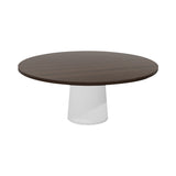 Container Round Table: XXL + Cable Feed + Cinnamon Stained + White