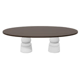 Container Oval Table: Large + New Antiques + Cinnamon Stained + White