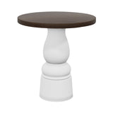 Container Round Table: Extra Small + New Antiques + Cinnamon Stained + White