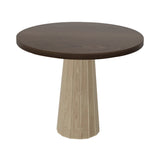 Container Round Table: Small + Bodhi Cover + Cinnamon Stained + White Wash
