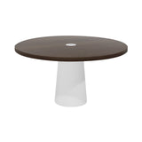 Container Round Table: Large + Cinnamon Stained with Hole + White