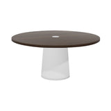 Container Round Table: Extra Large + Cinnamon Stained with Hole + White