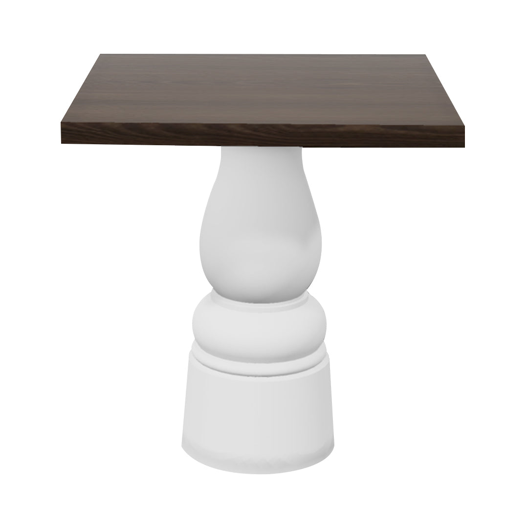 Container Square Table: Small + New Antiques + Cinnamon Stained + White
