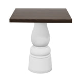 Container Square Table: Small + New Antiques + Cinnamon Stained + White