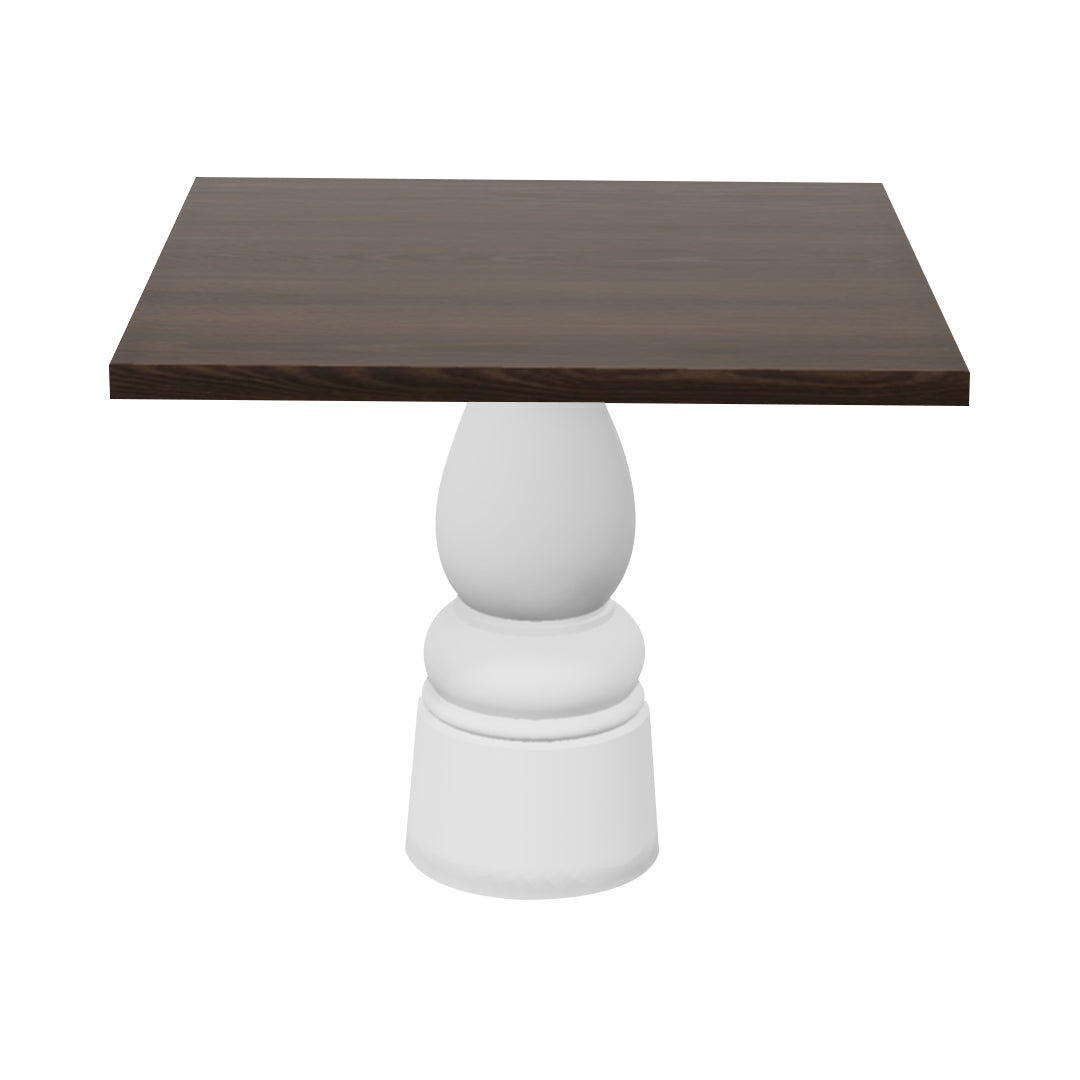 Container Square Table: Large + New Antiques + Cinnamon Stained + White