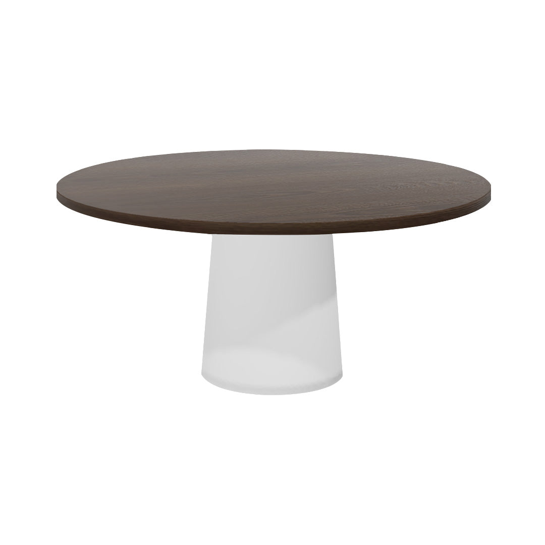 Container Round Table: Extra Large + Cinnamon Stained + White