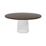 Container Round Table: Extra Large + Cinnamon Stained + White