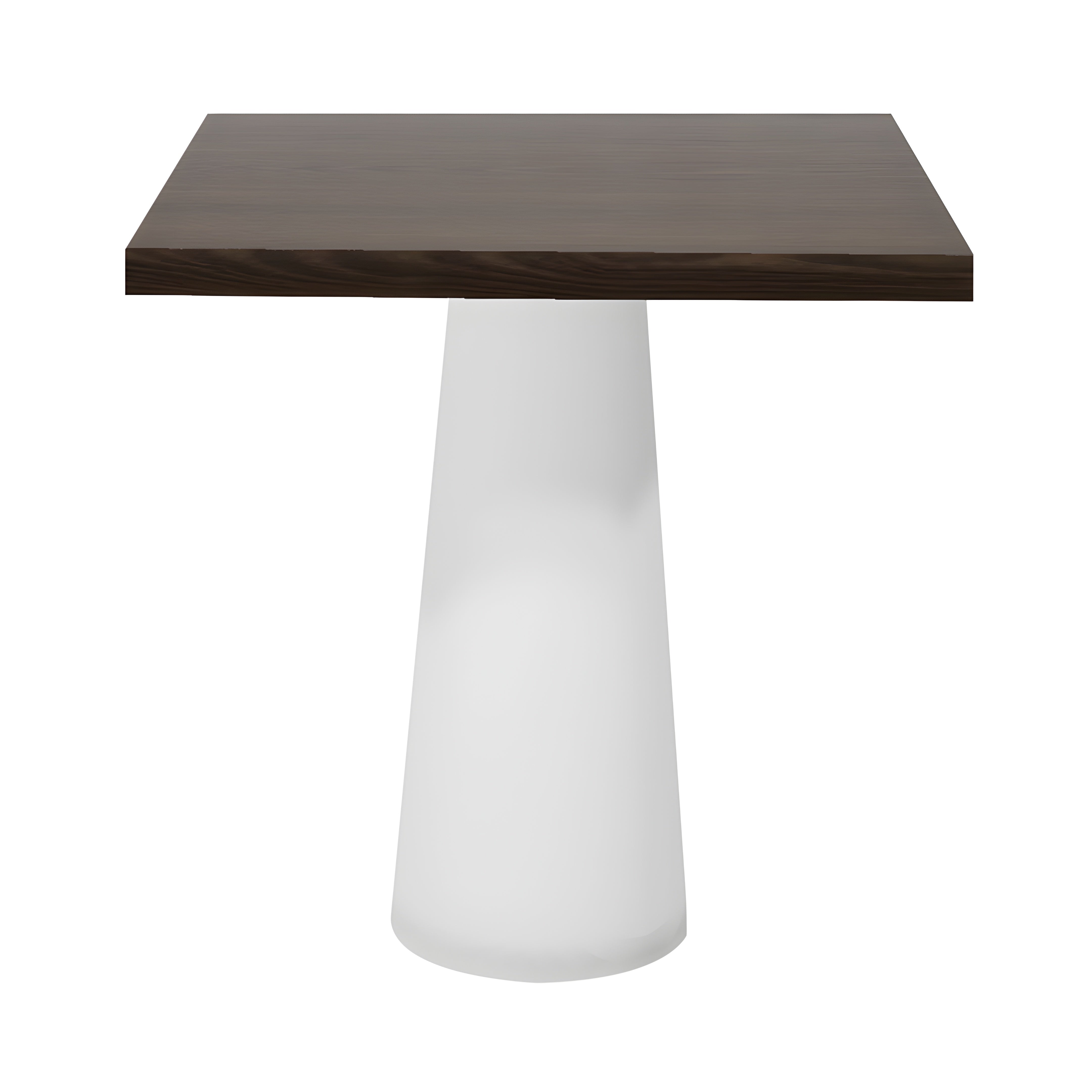 Container Square Table: Small + Cinnamon Stained + White