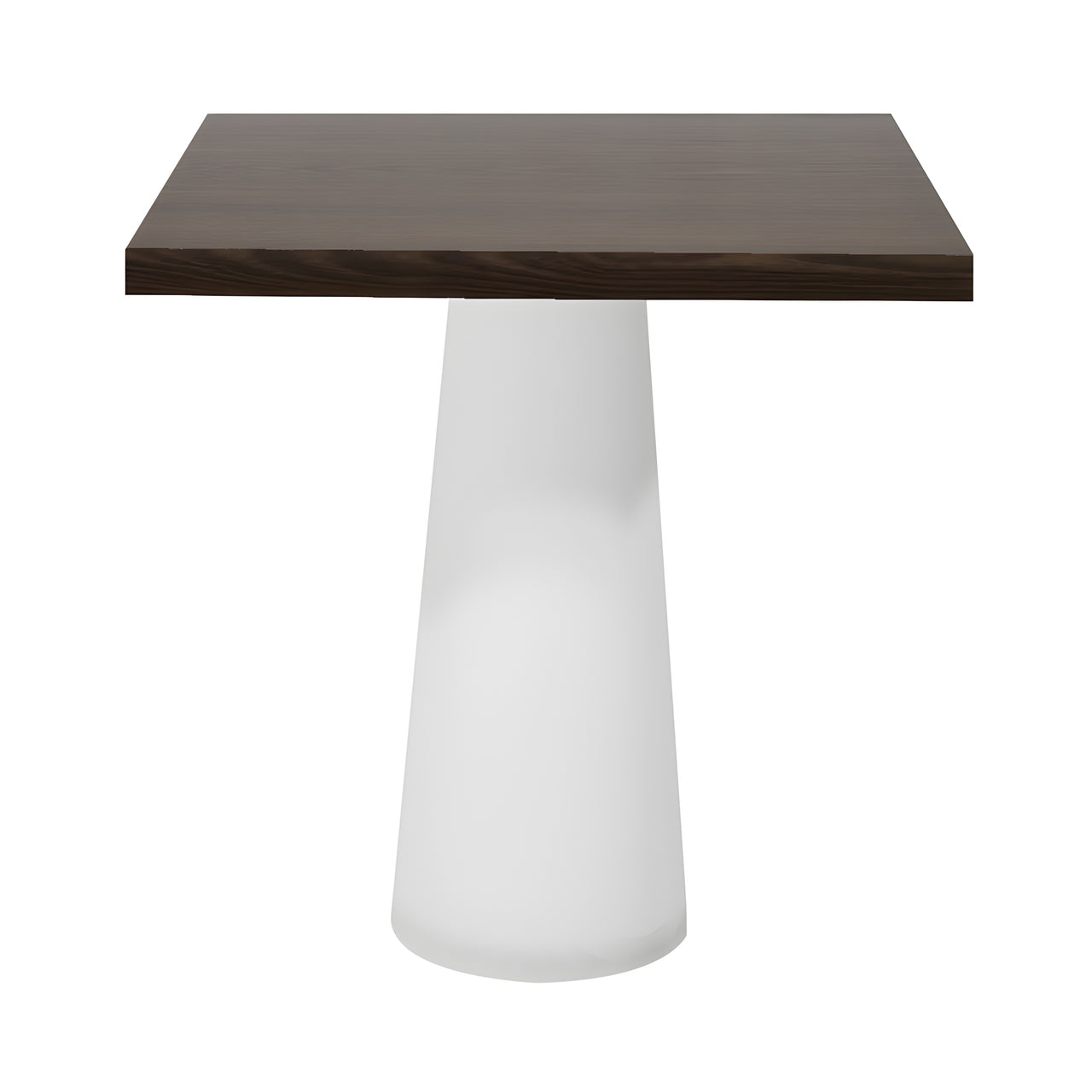 Container Square Table: Small + Cinnamon Stained + White