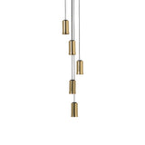 Cirio Cascada Pendant Lamp: 5 + Polished Brass
