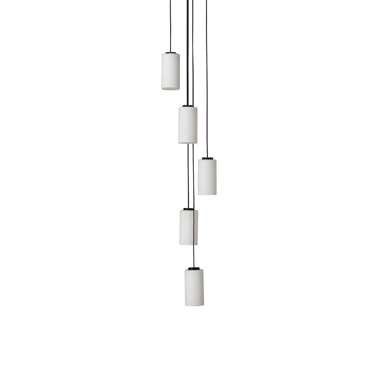 Cirio Cascada Pendant Lamp: 5 + White Opal Glass
