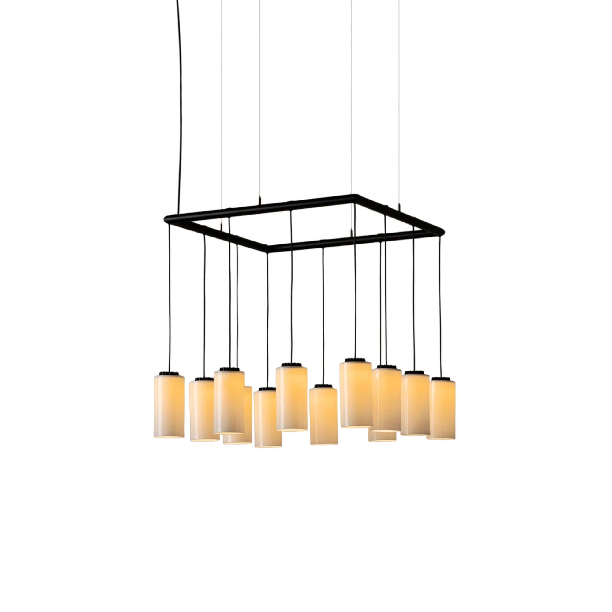 Cirio Cuadrada Pendant Lamp: White Porcelain