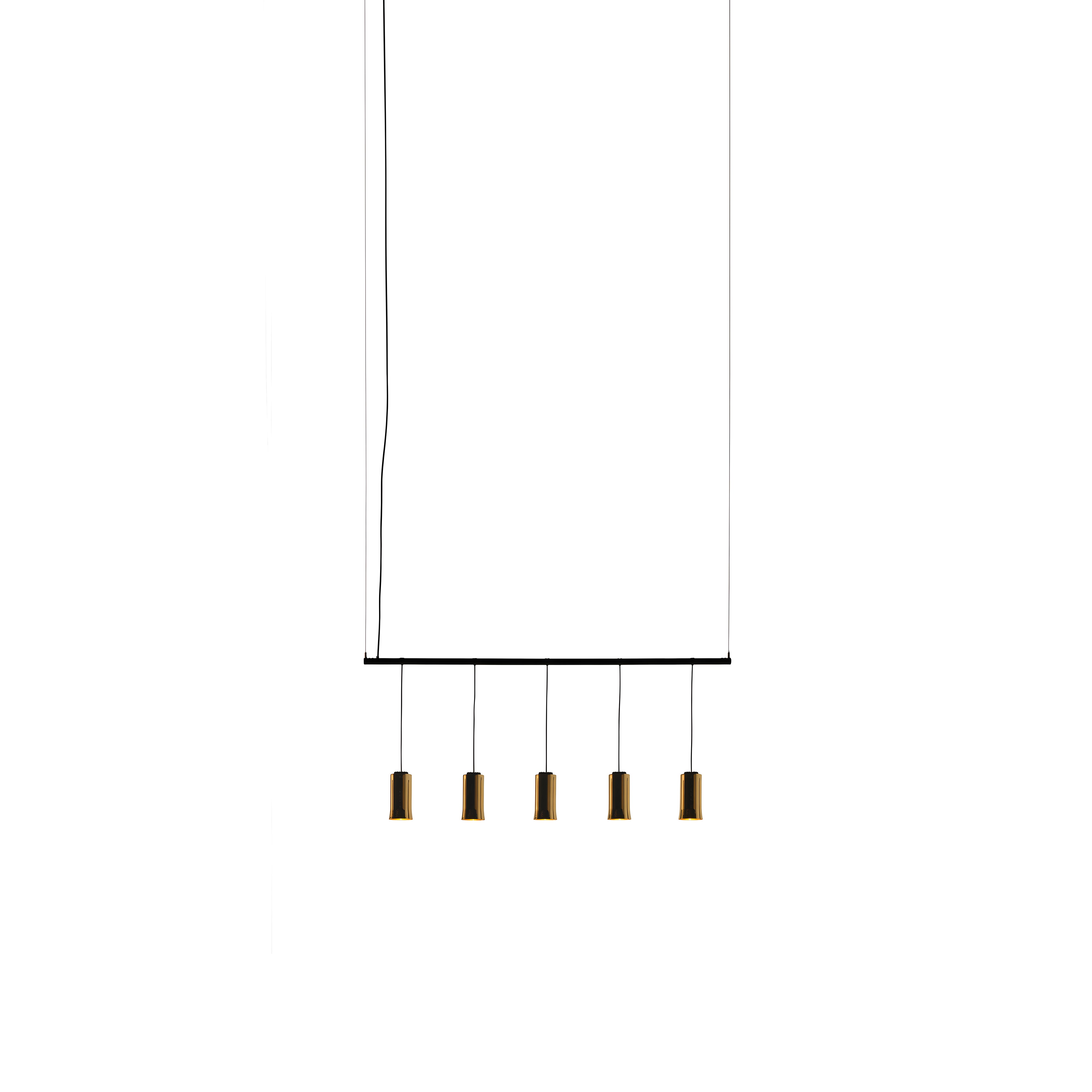 Cirio Lineal Pendant Lamp: 1 + Polished Brass