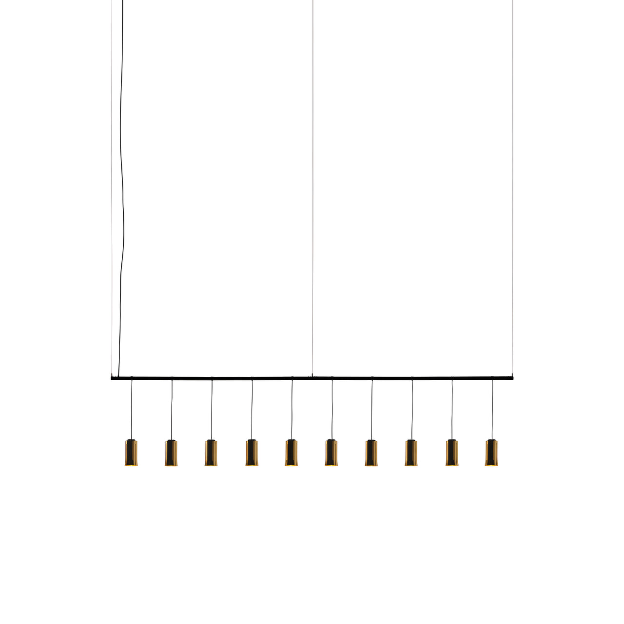 Cirio Lineal Pendant Lamp: 2 + Polished Brass