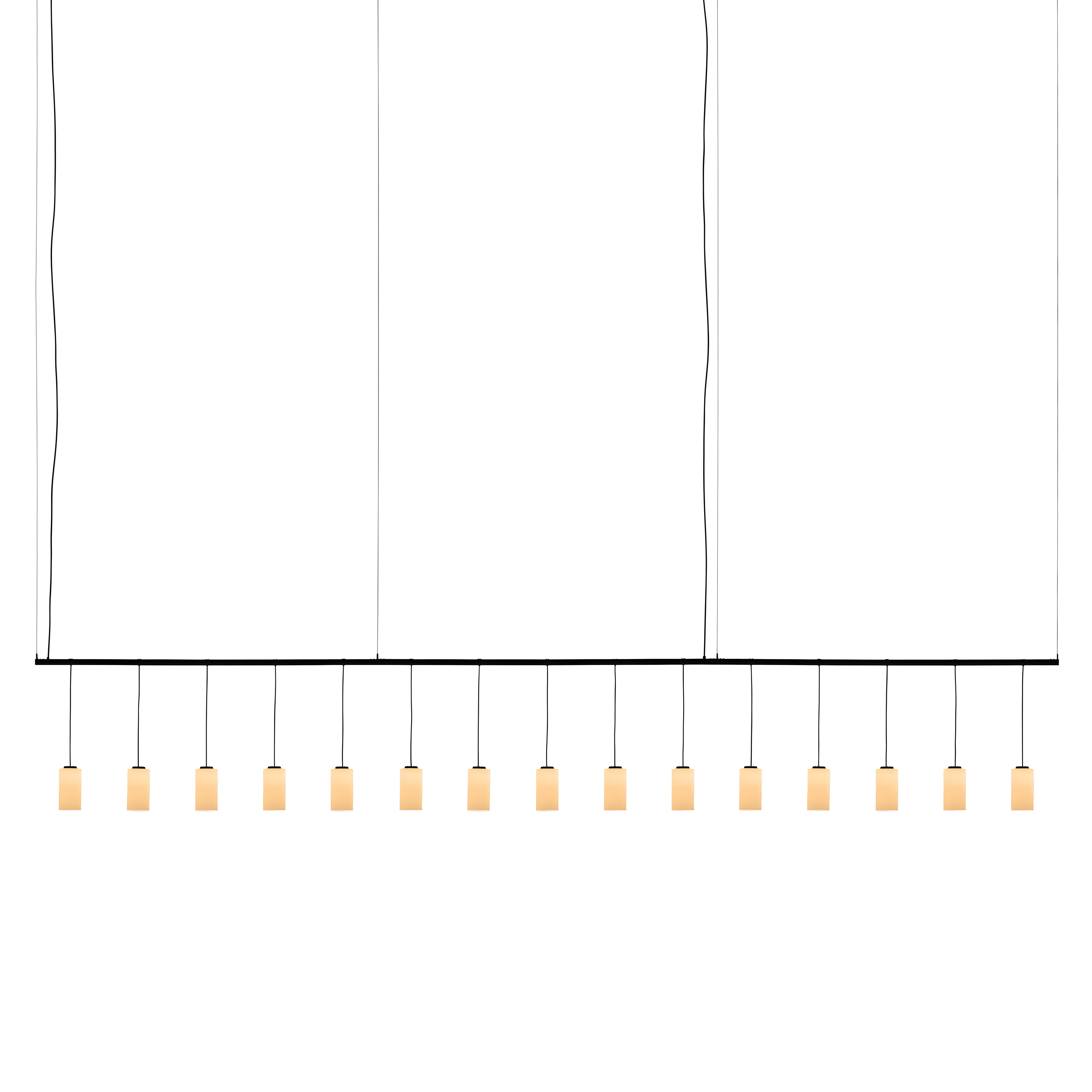 Cirio Lineal Pendant Lamp: 3 + White Opal Glass