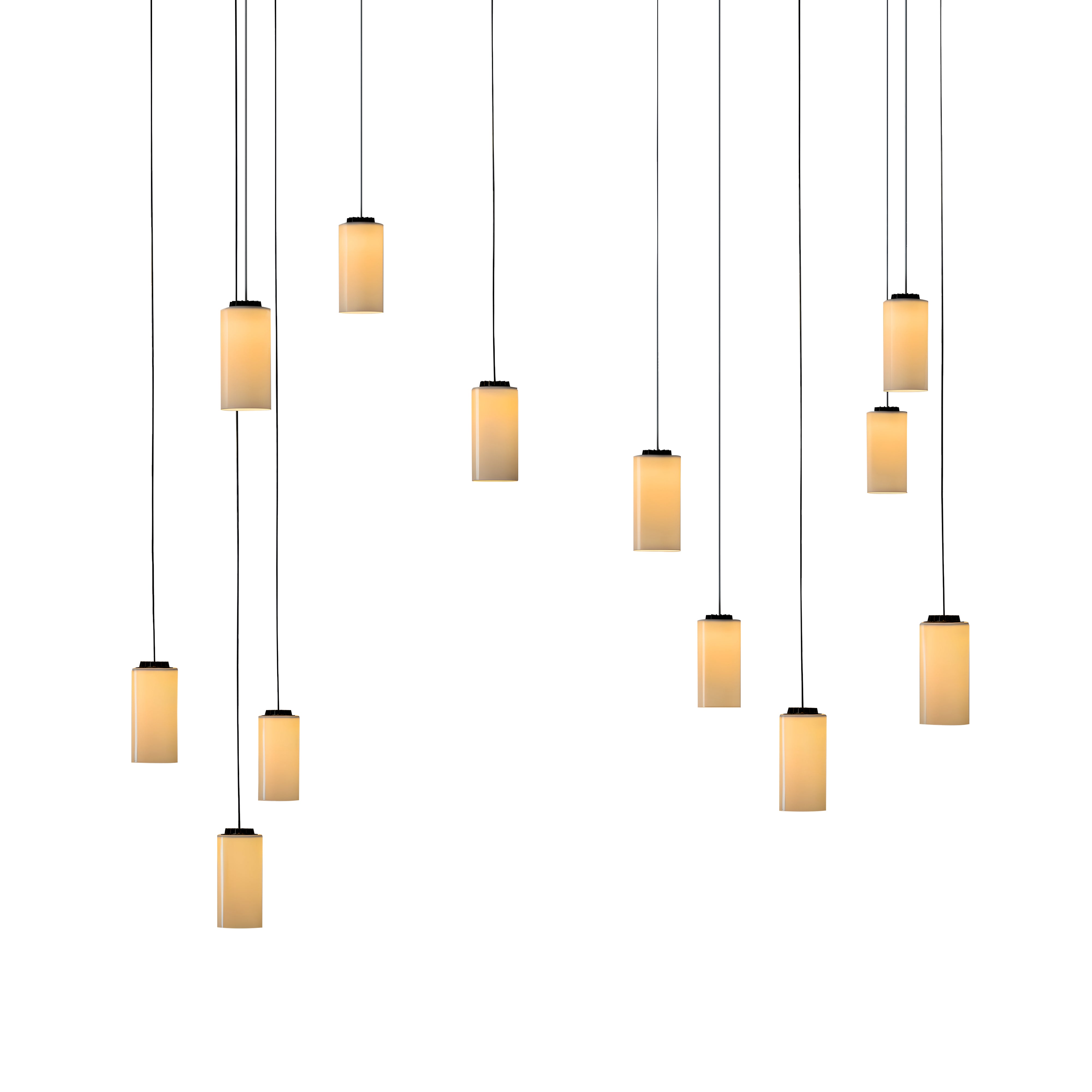 Cirio Multiple Pendant Lamp: 12 + White Porcelain
