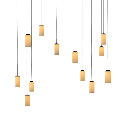 Cirio Multiple Pendant Lamp: 12 + White Porcelain