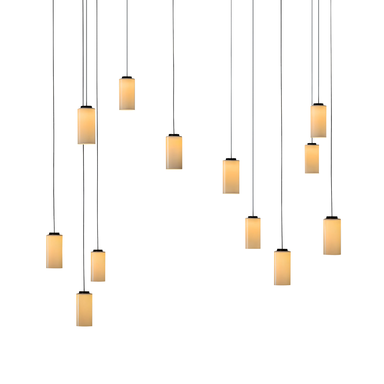 Cirio Multiple Pendant Lamp: 12 + White Porcelain