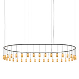Cirio Oval Pendant Lamp: White Opal Glass