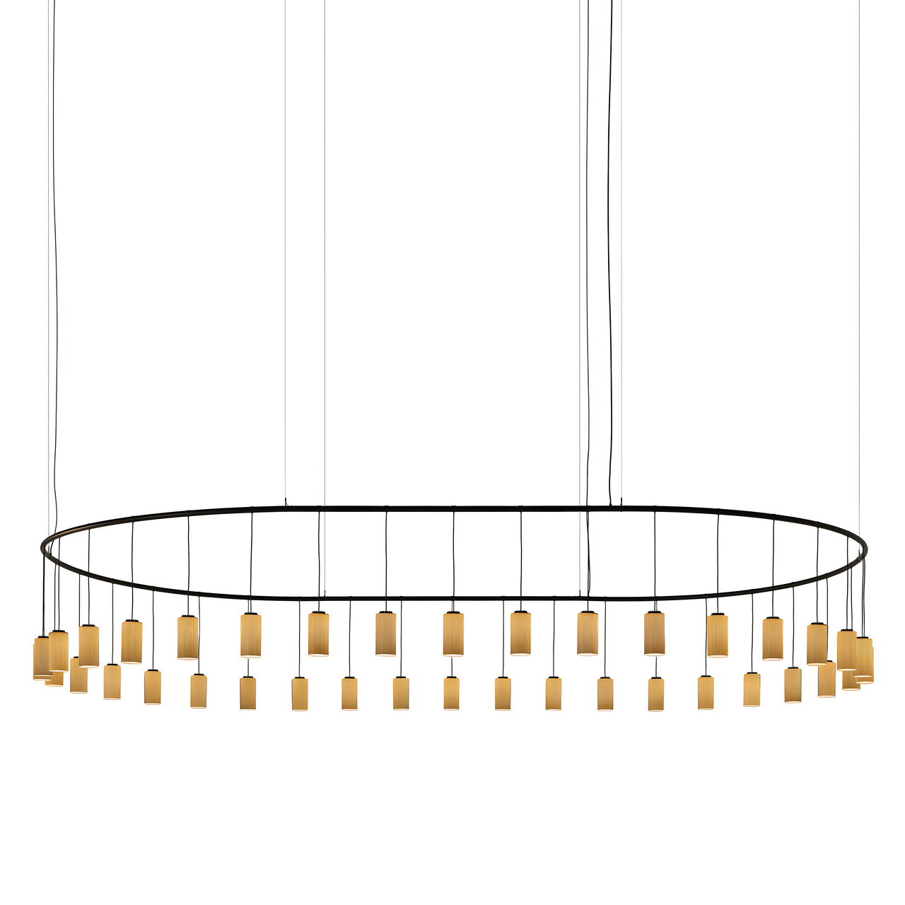 Cirio Oval Pendant Lamp: White Porcelain