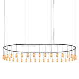 Cirio Oval Pendant Lamp: White Opal Glass