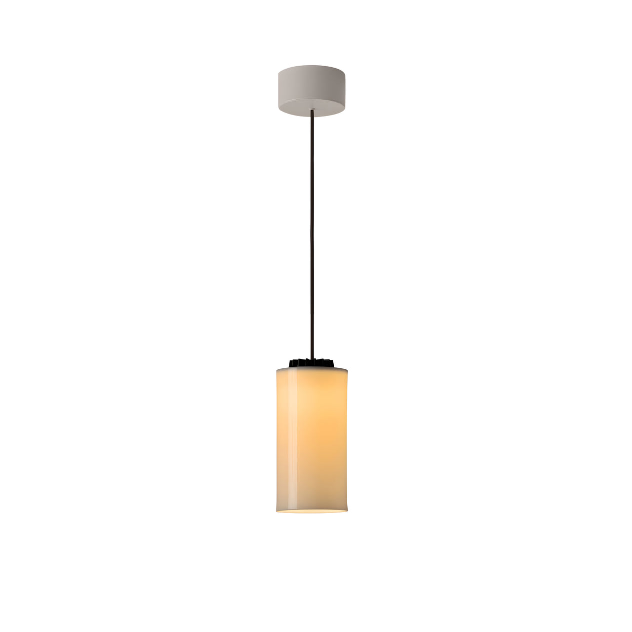 Cirio Simple Pendant Lamp: White Porcelain + White