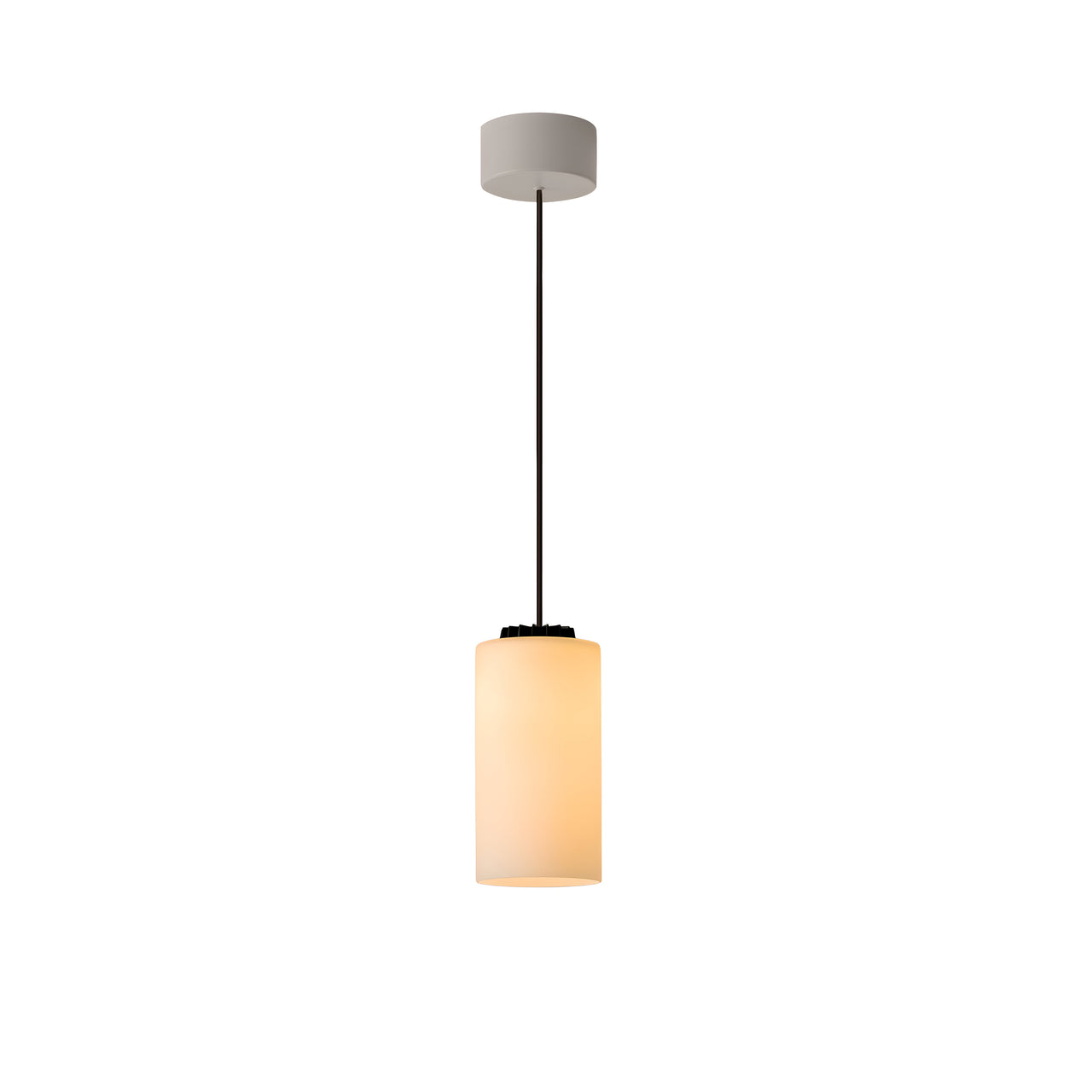 Cirio Simple Pendant Lamp: White Opal Glass + White
