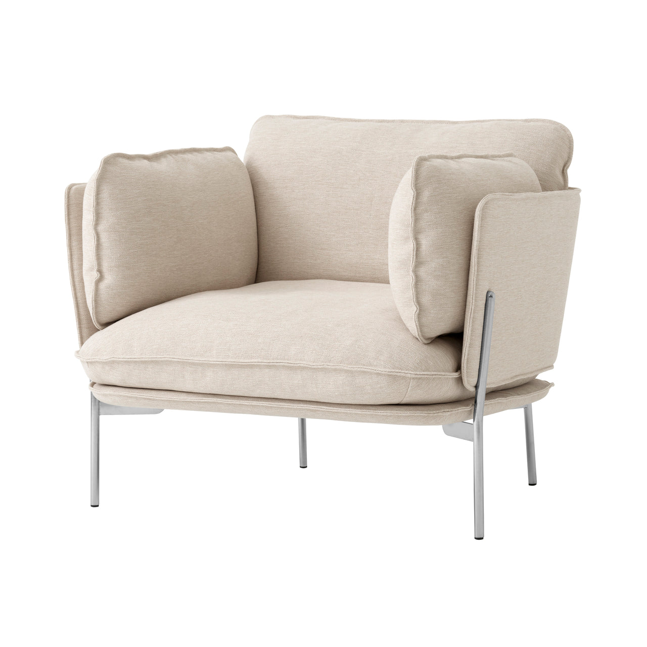 Cloud Lounge Chair: LN1 + Chrome