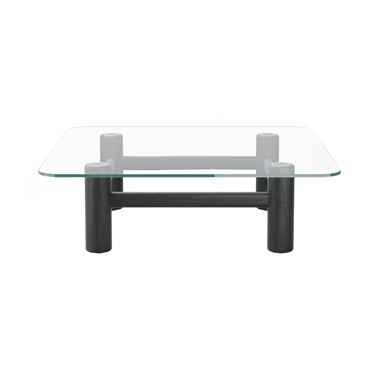 Boundary Coffee Table: Square + Black Stained Ash