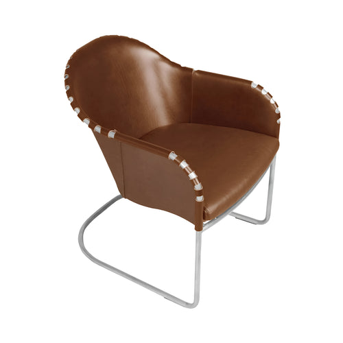Ingo Easy Chair: Chrome + Tarnsjo Leather Cognac