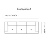 Connect Soft Modular Sofa: 3 Seater - Quick Ship