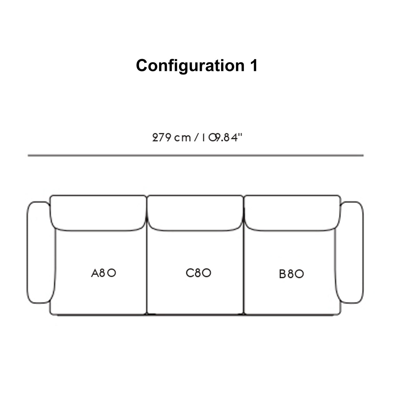 In Situ Modular Sofa: 3 Seater