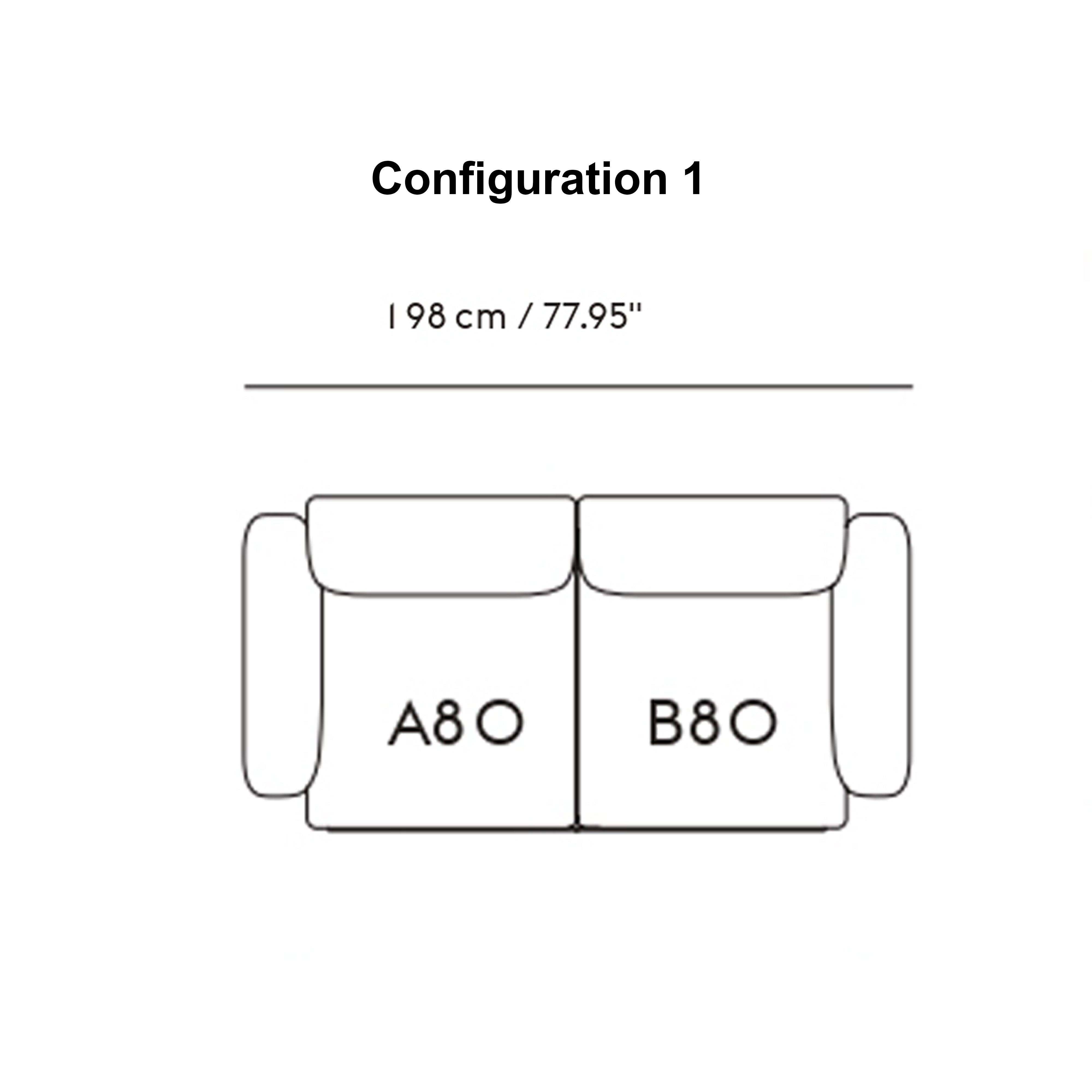 In Situ Modular Sofa: 2 Seater