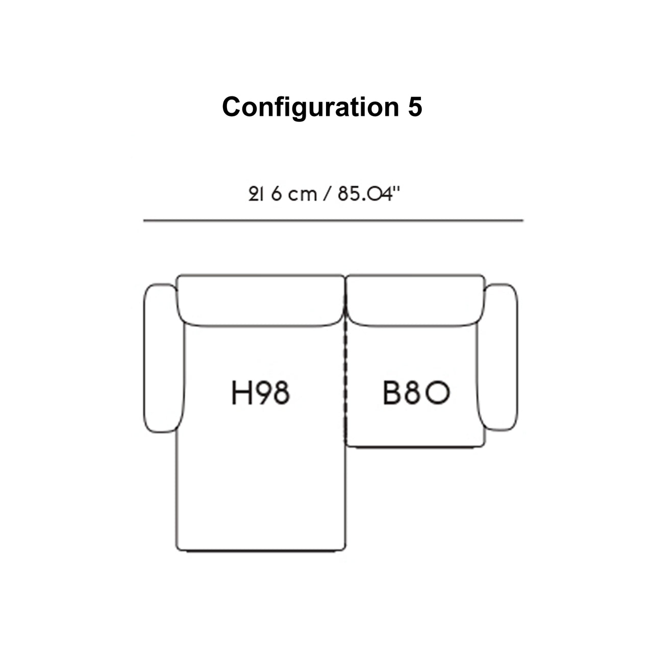 In Situ Modular Sofa: 2 Seater