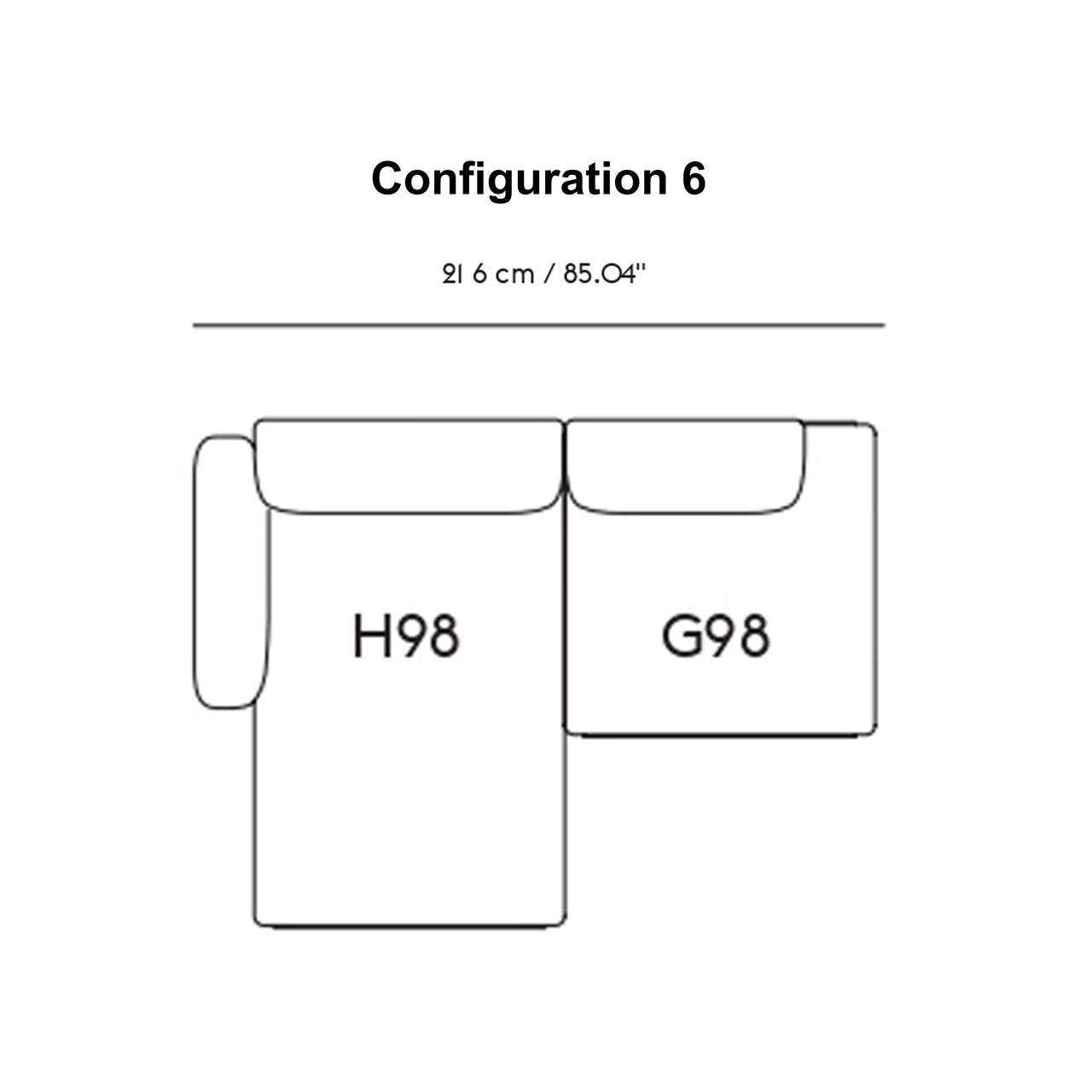 In Situ Modular Sofa: 2 Seater