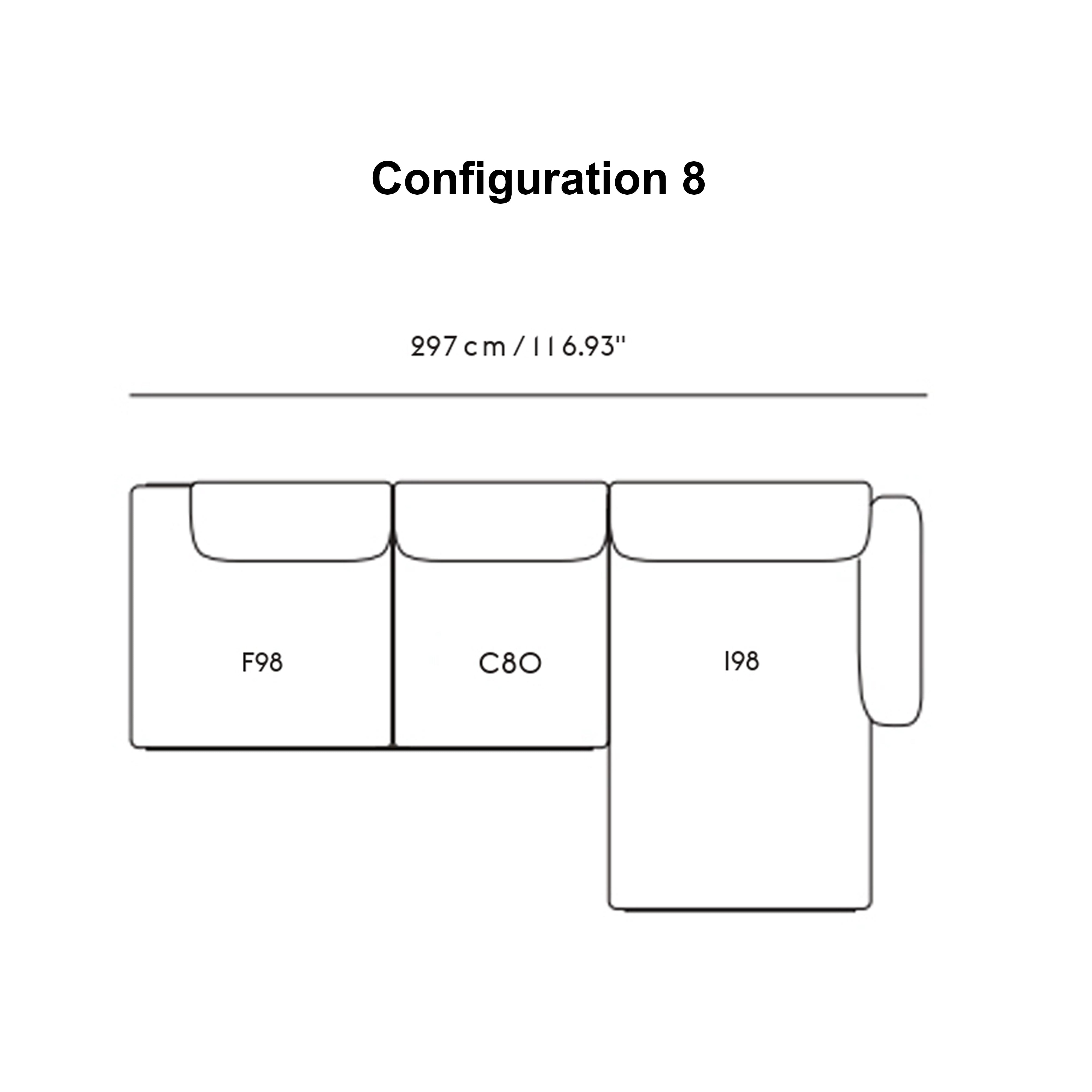 In Situ Modular Sofa: 3 Seater