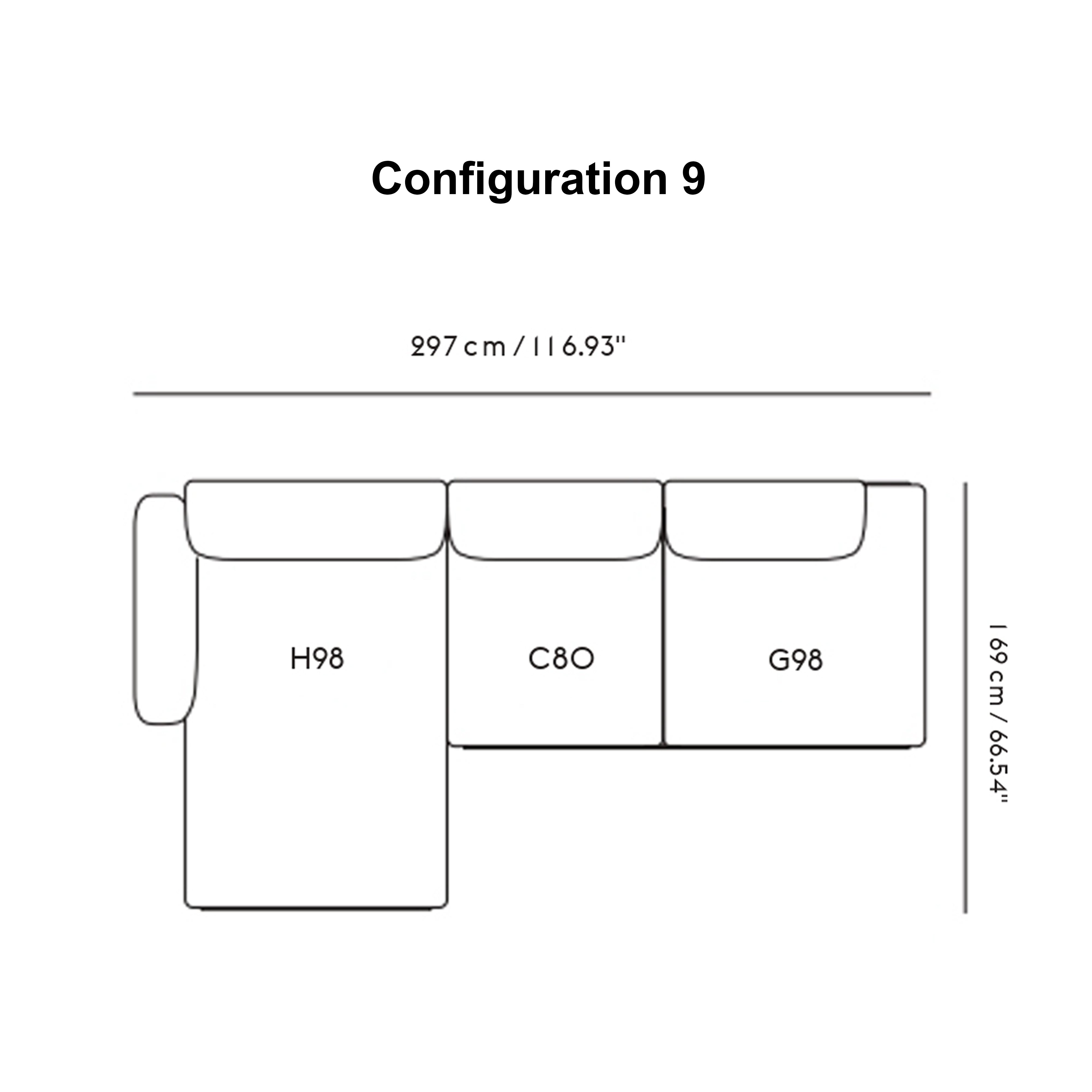 In Situ Modular Sofa: 3 Seater