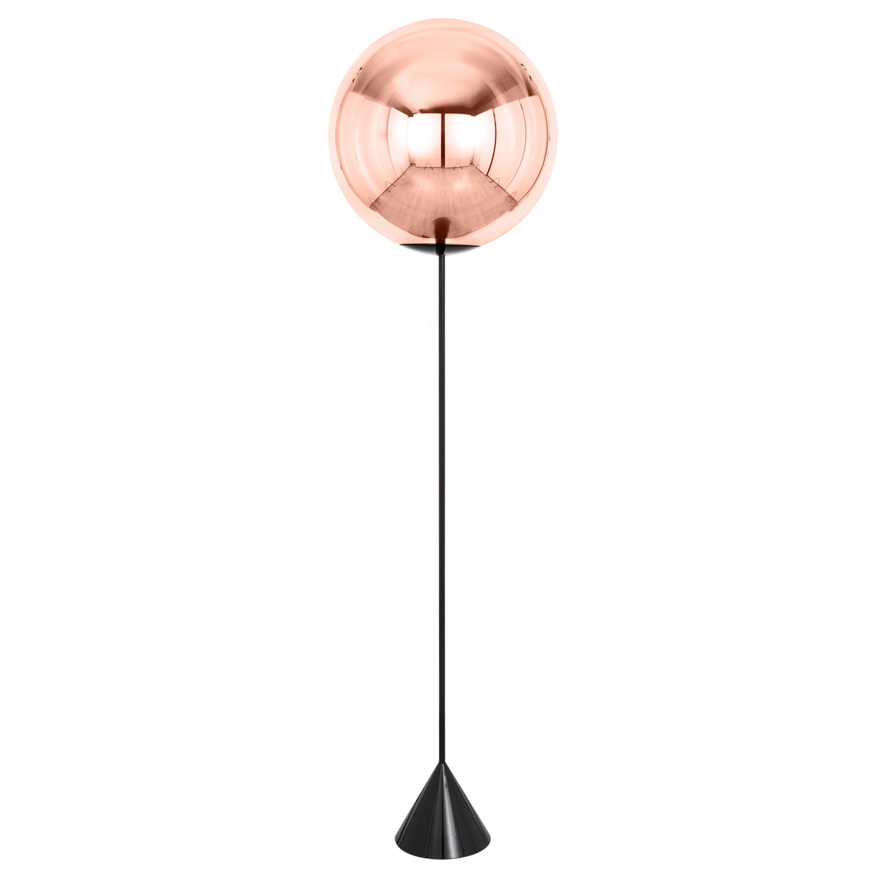 Globe Cone Slim Floor Light: Copper